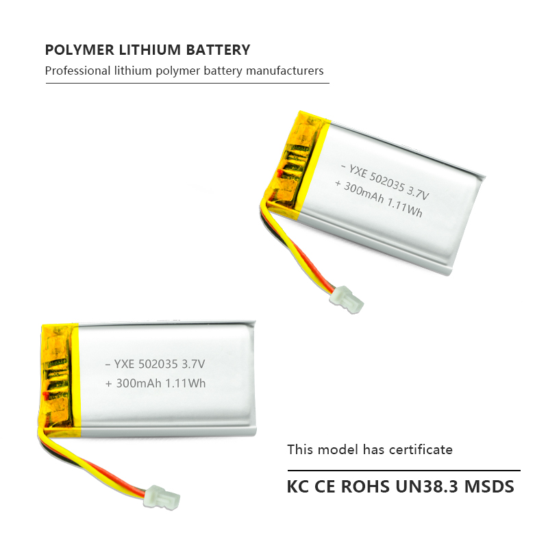 3.7 V 锂离子电池102023-400mah